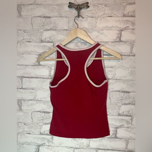VTG Y2K 90’s Abercrombie and Fitch 092 Gym Issue Rhinestone Red Logo Cami Tank - Picture 3 of 7
